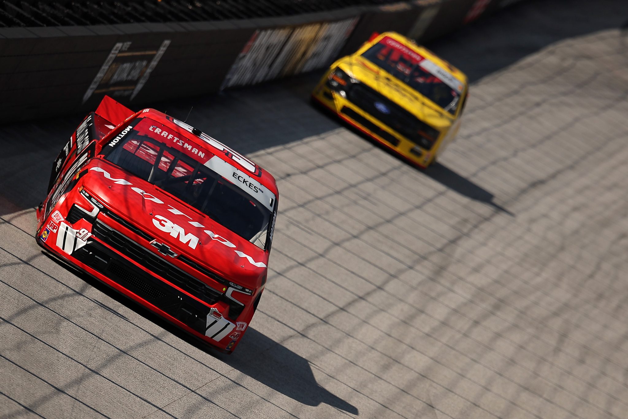 BRISTOL, TENNESSEE - SEPTEMBER 17: Christian Eckes, driver of the #91 Motion Industries Chevrolet, drives during practice for the NASCAR Craftsman Truck Series UNOH 250 Presented by Ohio Logistics at Bristol Motor Speedway on September 17, 2026 in Bristol, Tennessee. (Photo by Jonathan Bachman/Getty Images) | Getty Images