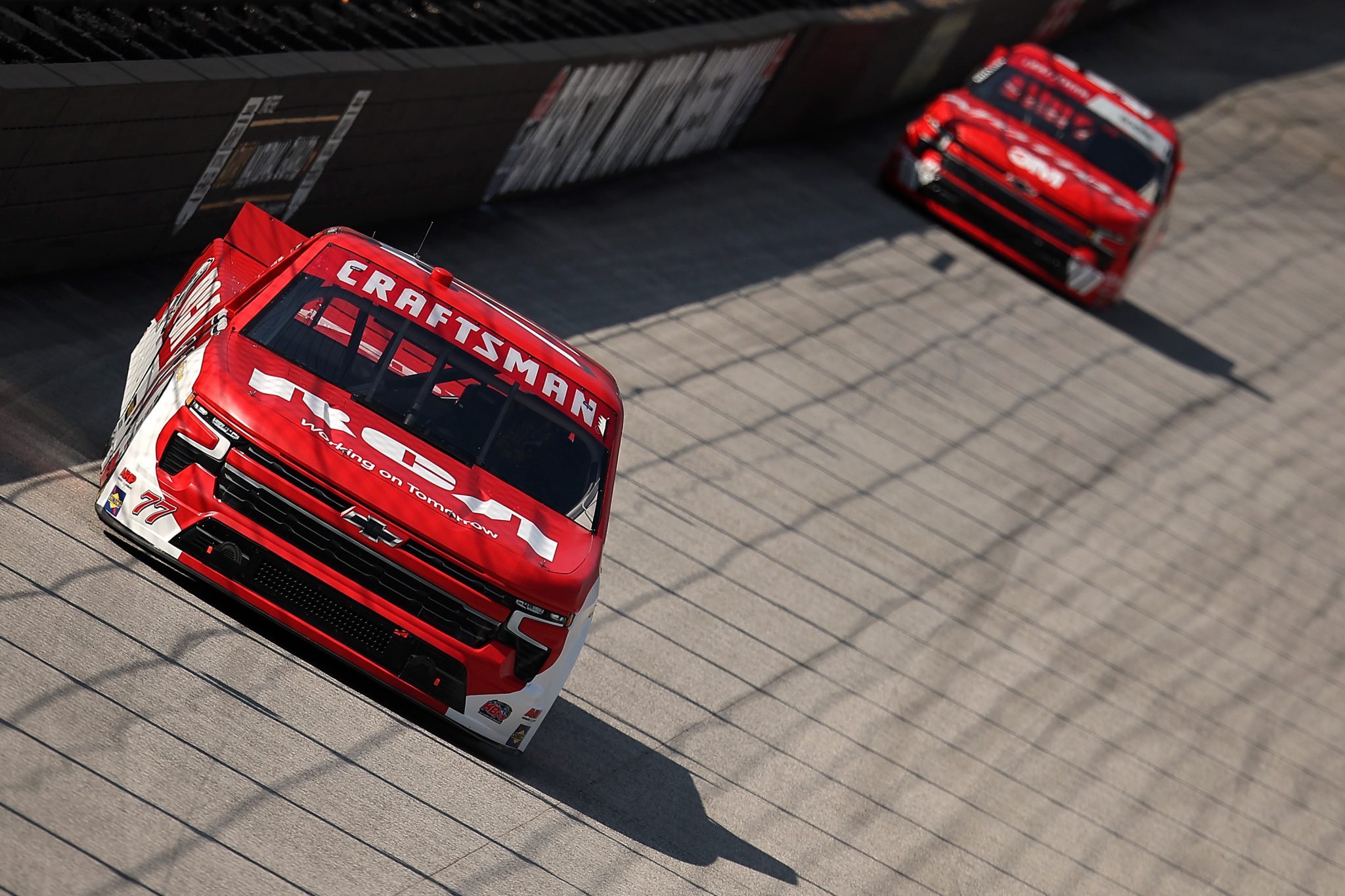 BRISTOL, TENNESSEE - SEPTEMBER 17: Tristan McKee, driver of the #77 RCA Chevrolet, drives during practice for the NASCAR Craftsman Truck Series UNOH 250 Presented by Ohio Logistics at Bristol Motor Speedway on September 17, 2026 in Bristol, Tennessee. (Photo by Jonathan Bachman/Getty Images) | Getty Images