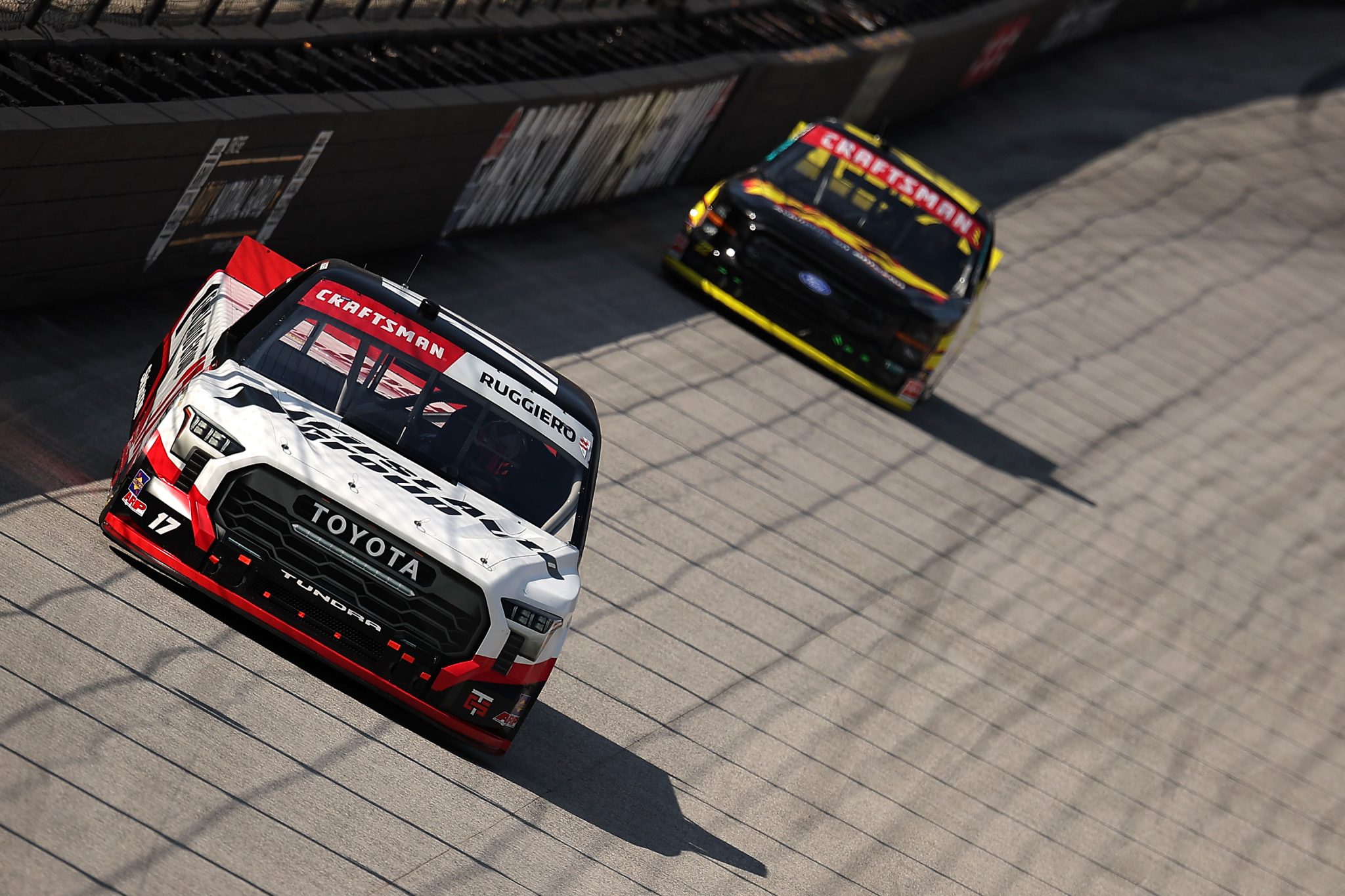 BRISTOL, TENNESSEE - SEPTEMBER 17: Giovanni Ruggiero, driver of the #17 First Auto Group Toyota, drives during practice for the NASCAR Craftsman Truck Series UNOH 250 Presented by Ohio Logistics at Bristol Motor Speedway on September 17, 2026 in Bristol, Tennessee. (Photo by Jonathan Bachman/Getty Images) | Getty Images