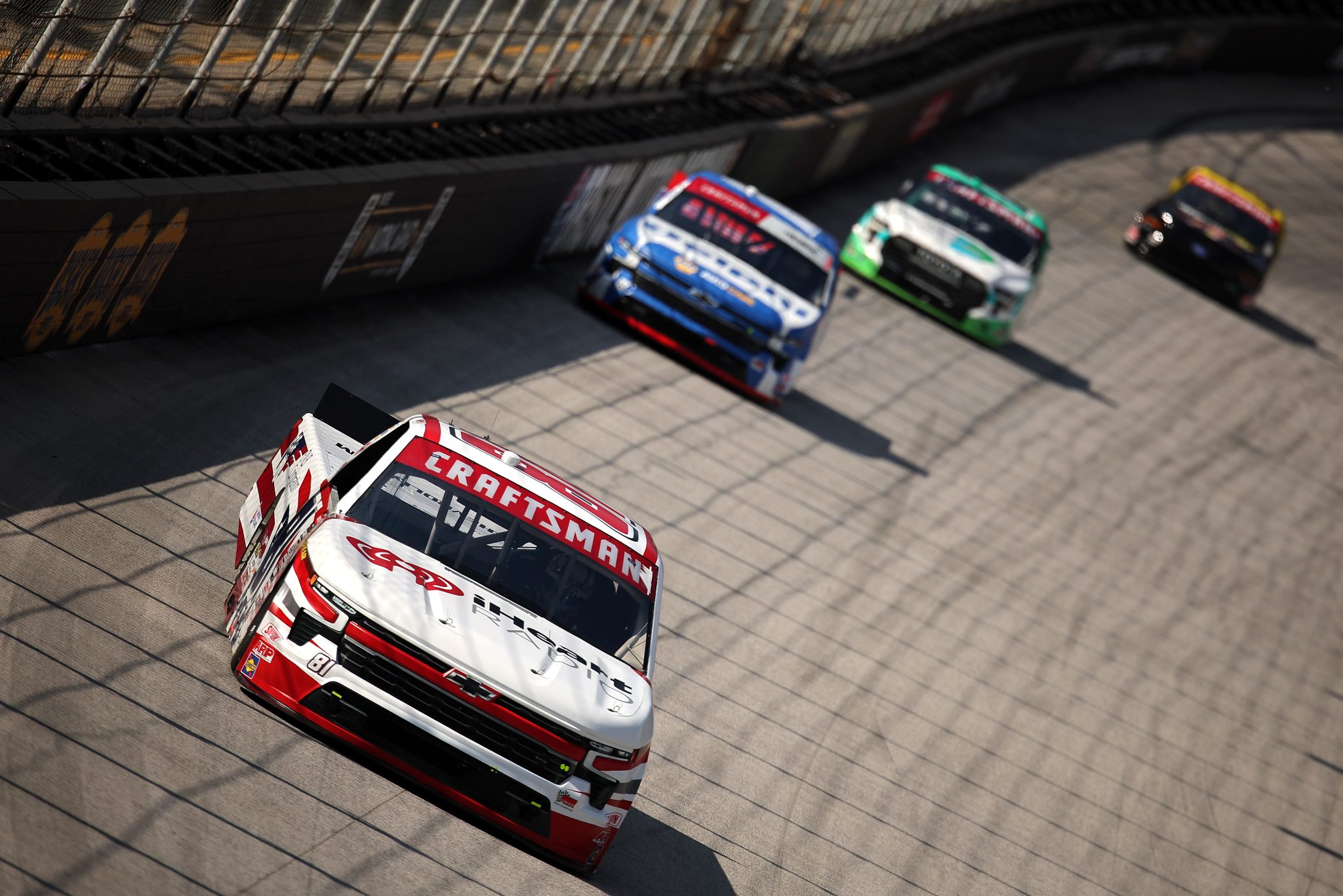 BRISTOL, TENNESSEE - SEPTEMBER 17: Kris Wright, driver of the #81 iHeartRadio/F.N.B. Corporation Chevrolet, drives during practice for the NASCAR Craftsman Truck Series UNOH 250 Presented by Ohio Logistics at Bristol Motor Speedway on September 17, 2026 in Bristol, Tennessee. (Photo by Jonathan Bachman/Getty Images) | Getty Images