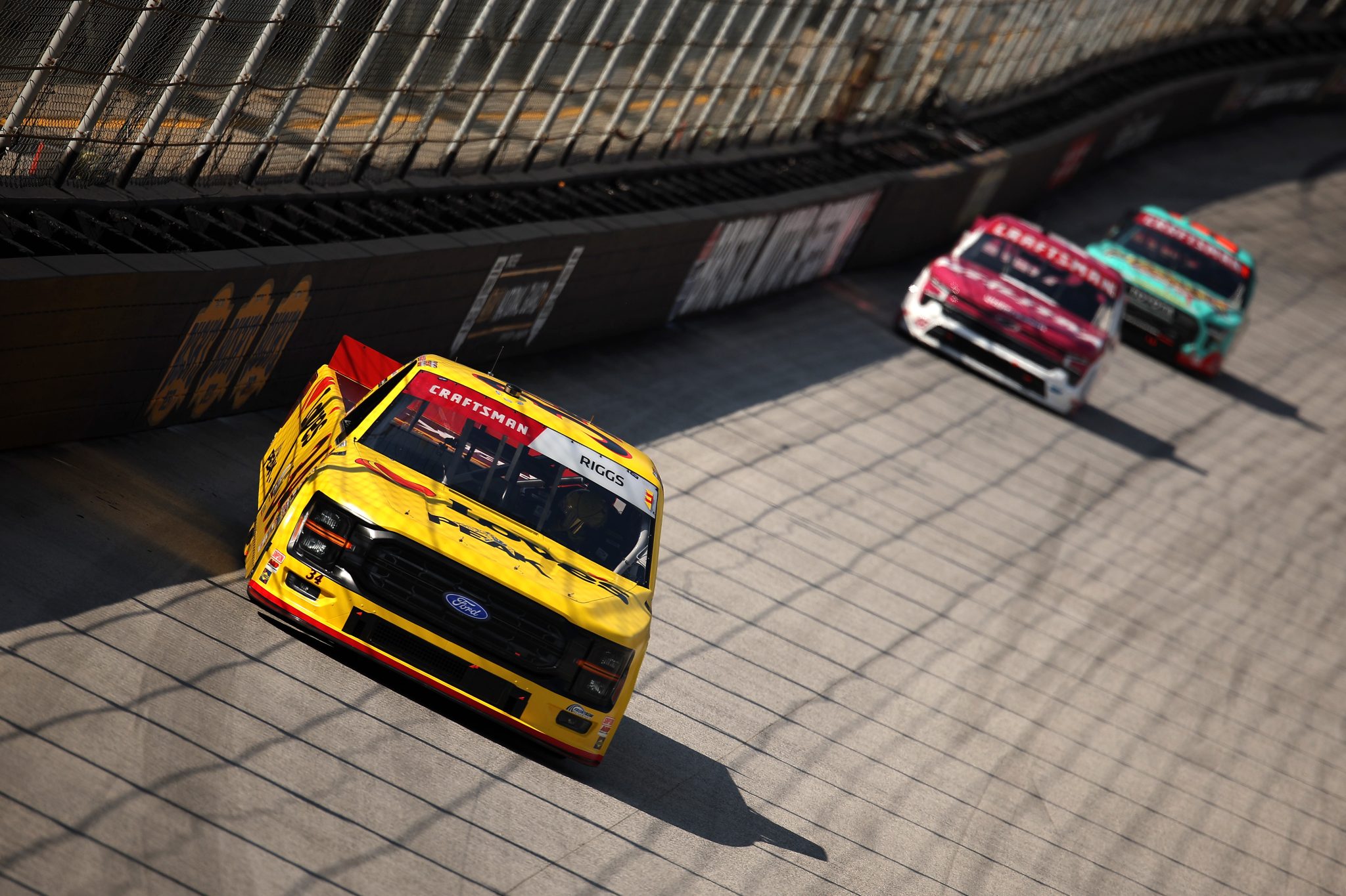 BRISTOL, TENNESSEE - SEPTEMBER 17: Layne Riggs, driver of the #34 Love's Travel Stops/Peak Ford, drives during practice for the NASCAR Craftsman Truck Series UNOH 250 Presented by Ohio Logistics at Bristol Motor Speedway on September 17, 2026 in Bristol, Tennessee. (Photo by Jonathan Bachman/Getty Images) | Getty Images