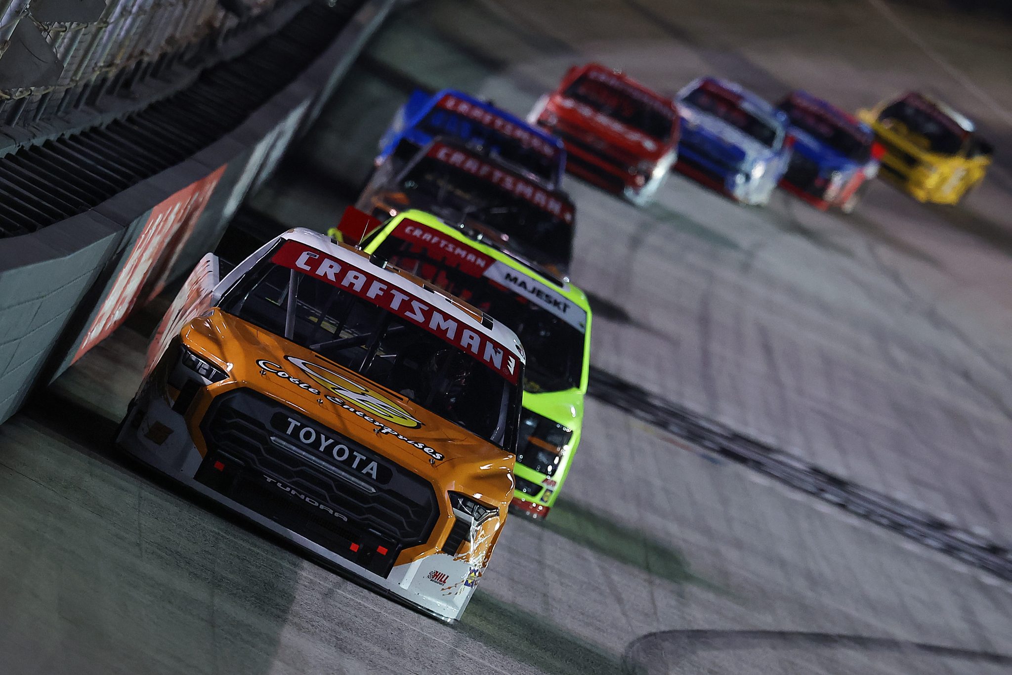 BRISTOL, TENNESSEE - SEPTEMBER 17: Timmy Hill, driver of the #56 Coble Enterprises Toyota, drives during the NASCAR Craftsman Truck Series UNOH 250 Presented by Ohio Logistics at Bristol Motor Speedway on September 17, 2026 in Bristol, Tennessee. (Photo by Jonathan Bachman/Getty Images) | Getty Images