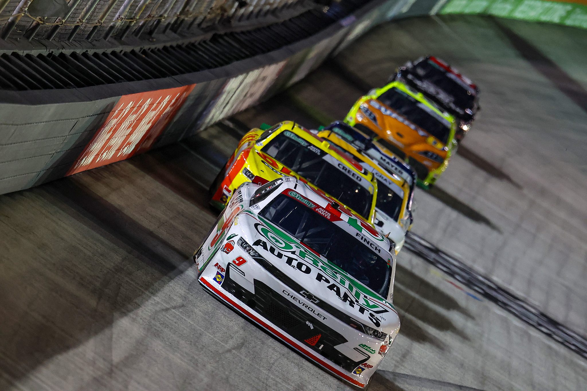 BRISTOL, TENNESSEE - SEPTEMBER 18: Jake Finch, driver of the #9 O'Reilly Auto Parts Chevrolet, drives during the NASCAR O'Reilly Auto Parts Series Food City 300 at Bristol Motor Speedway on September 18, 2026 in Bristol, Tennessee. (Photo by Jonathan Bachman/Getty Images) | Getty Images