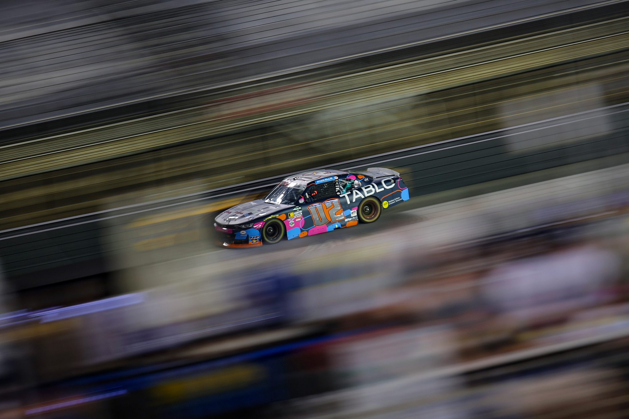 BRISTOL, TENNESSEE - SEPTEMBER 18: Ryan Ellis, driver of the #02 Tablo TV Chevrolet, drives during the NASCAR O'Reilly Auto Parts Series Food City 300 at Bristol Motor Speedway on September 18, 2026 in Bristol, Tennessee. (Photo by Jonathan Bachman/Getty Images) | Getty Images