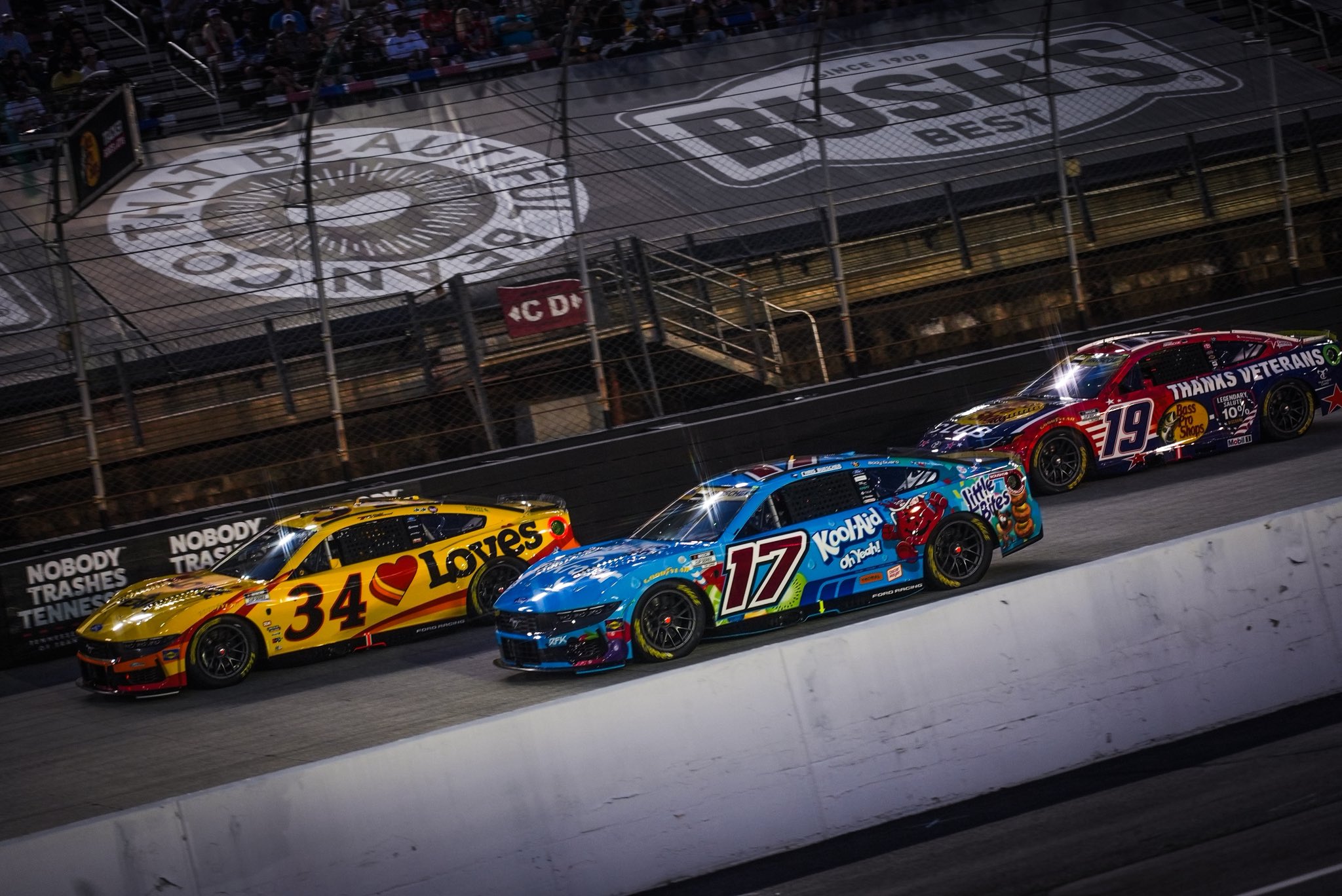 BRISTOL, TN – SEPTEMBER 19: Chris Buescher, driver of the #17 BuildSubmarines.com Ford, drives during the NASCAR Cup Series Bass Pro Shops Night Race at Bristol Motor Speedway on September 19, 2026 in Bristol, Tennessee. (Photo from RFK Racing)