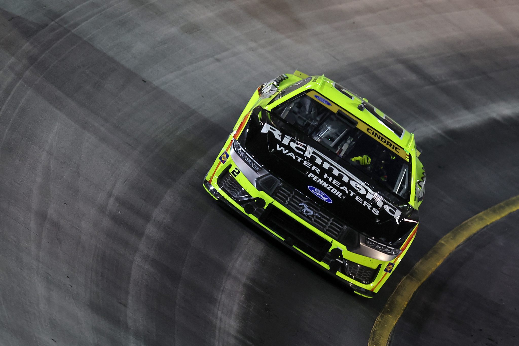 BRISTOL, TENNESSEE - SEPTEMBER 19: Austin Cindric, driver of the #2 Menards/Richmond Ford, drives during the NASCAR Cup Series Bass Pro Shops Night Race at Bristol Motor Speedway on September 19, 2026 in Bristol, Tennessee. (Photo by Jonathan Bachman/Getty Images) | Getty Images