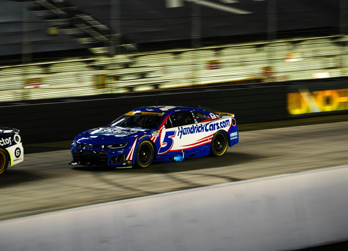 BRISTOL, TN – SEPTEMBER 19: Kyle Larson, driver of the #5 HendrickCars.com Chevrolet, drives during the NASCAR Cup Series Bass Pro Shops Night Race at Bristol Motor Speedway on September 19, 2026 in Bristol, Tennessee. (Photo from Hendrick Motorsports)