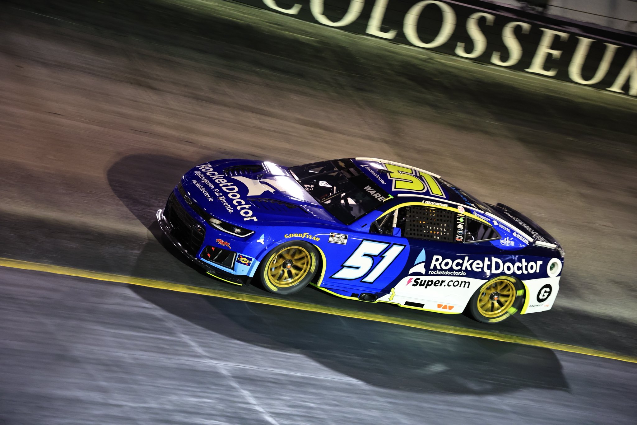 BRISTOL, TN – SEPTEMBER 19: Cody Ware, driver of the #51 Jacob Construction Chevrolet, drives during the NASCAR Cup Series Bass Pro Shops Night Race at Bristol Motor Speedway on September 19, 2026 in Bristol, Tennessee. (Photo from Rick Ware Racing)