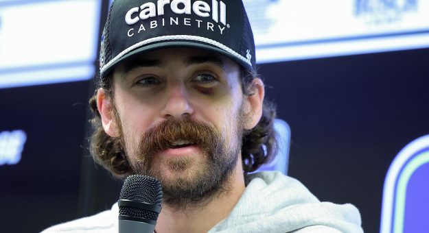 KANSAS CITY, KANSAS - SEPTEMBER 25: NASCAR Cup Series driver, Ryan Blaney speaks to the media during a press conference at Kansas Speedway on September 25, 2026 in Kansas City, Kansas. (Photo by Jonathan Bachman/Getty Images) | Getty Images