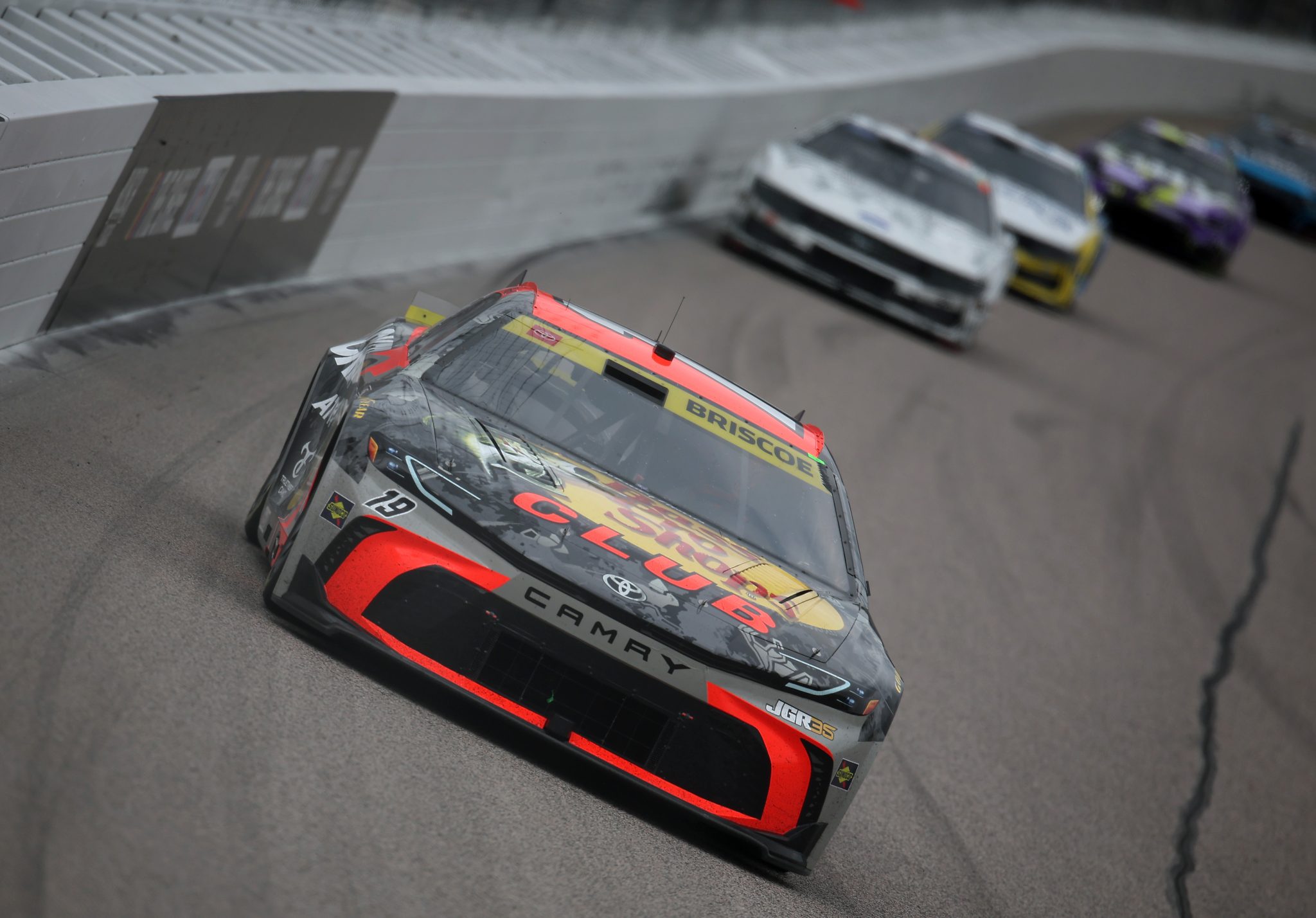 KANSAS CITY, KANSAS - SEPTEMBER 27: Chase Briscoe, driver of the #19 Bass Pro Shops Toyota, drives during the NASCAR Cup Series Hollywood Casino 400 at Kansas Speedway on September 27, 2026 in Kansas City, Kansas. (Photo by Jonathan Bachman/Getty Images) | Getty Images