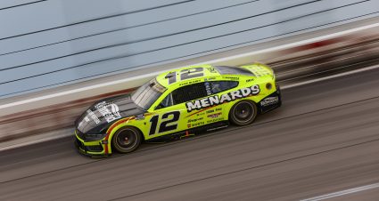 DARLINGTON, SOUTH CAROLINA - SEPTEMBER 06: Ryan Blaney, driver of the #12 Menards/Richmond Water Heaters Ford, drives during the NASCAR Cup Series Cook Out Southern 500 at Darlington Raceway on September 06, 2026 in Darlington, South Carolina. (Photo by Meg Oliphant/Getty Images) | Getty Images