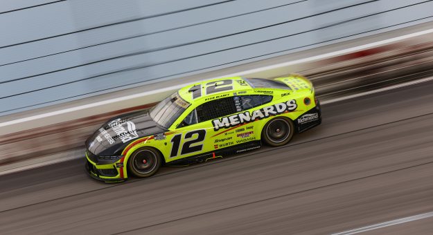DARLINGTON, SOUTH CAROLINA - SEPTEMBER 06: Ryan Blaney, driver of the #12 Menards/Richmond Water Heaters Ford, drives during the NASCAR Cup Series Cook Out Southern 500 at Darlington Raceway on September 06, 2026 in Darlington, South Carolina. (Photo by Meg Oliphant/Getty Images) | Getty Images