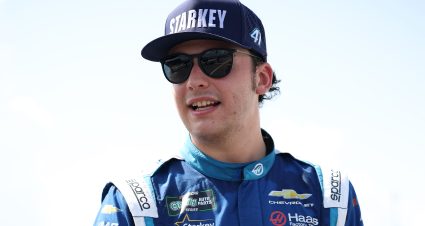 DARLINGTON, SOUTH CAROLINA - SEPTEMBER 05: Sam Mayer, driver of the #41 Starkey Chevrolet, looks on during qualifying for the NASCAR O'Reilly Auto Parts Series Fleetio 200 at Darlington Raceway on September 05, 2026 in Darlington, South Carolina. (Photo by James Gilbert/Getty Images) | Getty Images