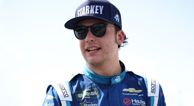 DARLINGTON, SOUTH CAROLINA - SEPTEMBER 05: Sam Mayer, driver of the #41 Starkey Chevrolet, looks on during qualifying for the NASCAR O'Reilly Auto Parts Series Fleetio 200 at Darlington Raceway on September 05, 2026 in Darlington, South Carolina. (Photo by James Gilbert/Getty Images) | Getty Images